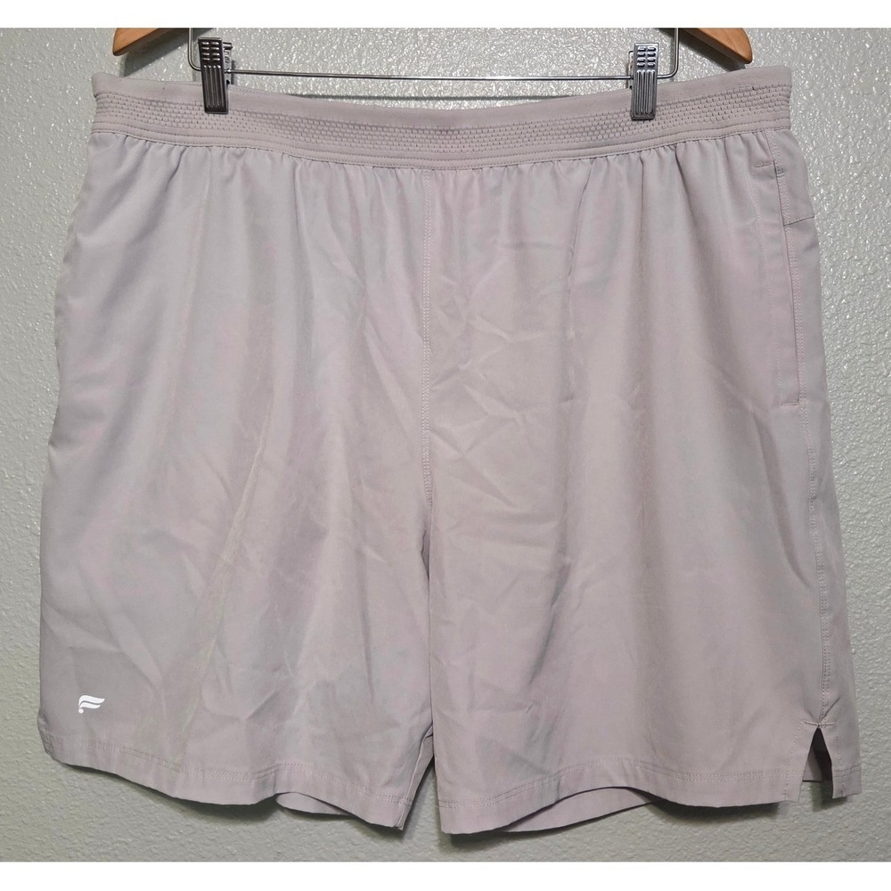 Fabletics The Fundamental Short 7" Men's XXL Gray Lined Athletic Activewear Gym